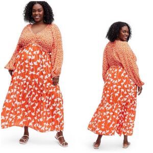 Diane Von Furstenberg x Target Floral Boho Babydoll Maxi Dress Size Size 2X